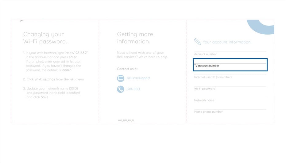 Bell Random Account Number MyBell